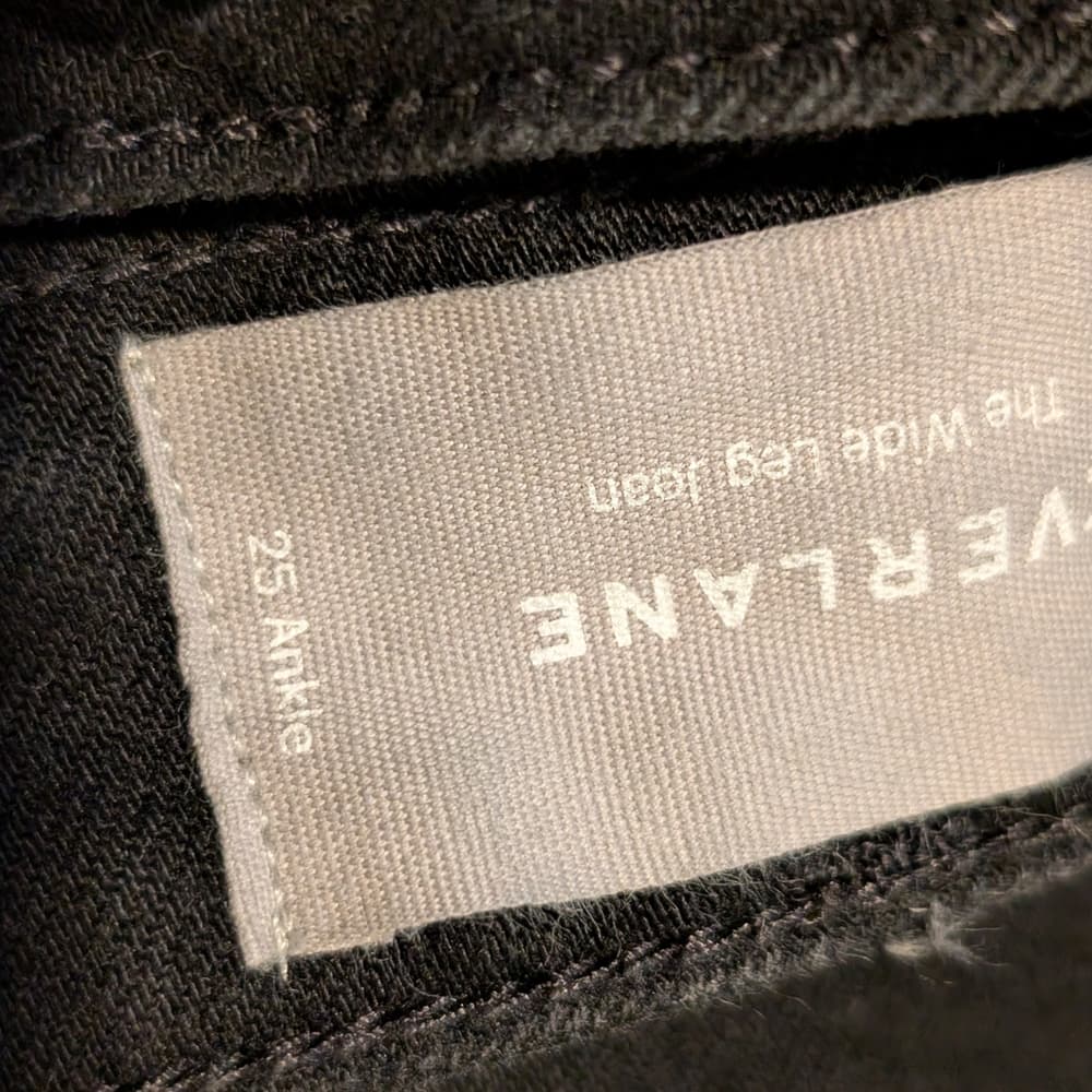 Everlane Wide Leg Black Y2k Jeans with 5 Button Fly Size 25 - Thumbnail 2