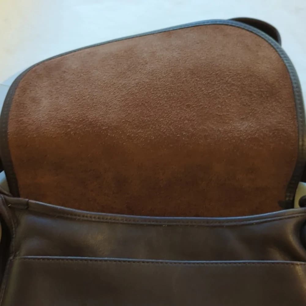 Vintage Coach leather 90's Patricia Legacy brown saddle Bag - Thumbnail 4