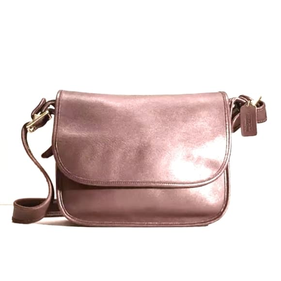 Vintage Coach leather 90's Patricia Legacy brown saddle Bag - Thumbnail 14