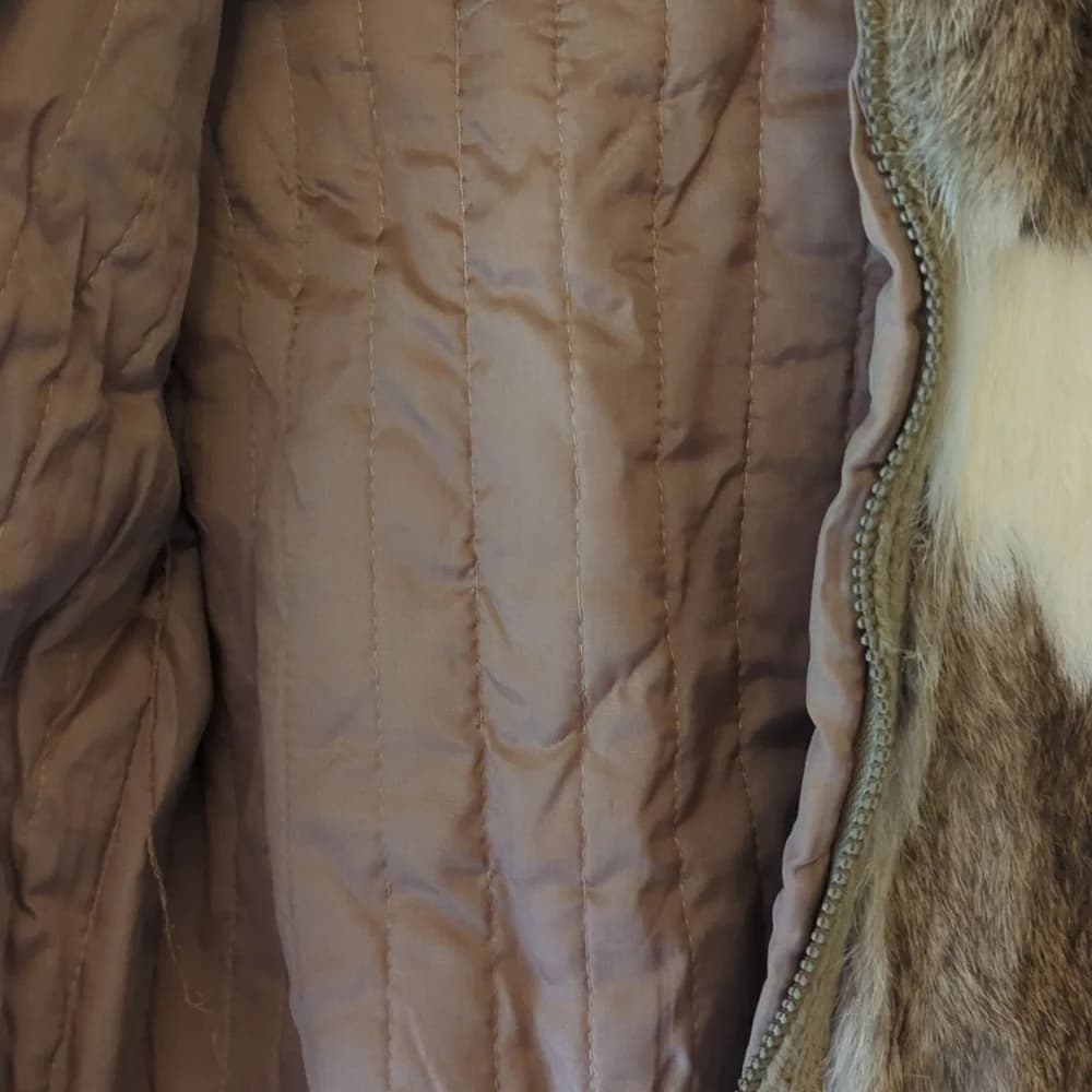 Vintage fox fur bomber cropped Italy jacket coat - Thumbnail 7