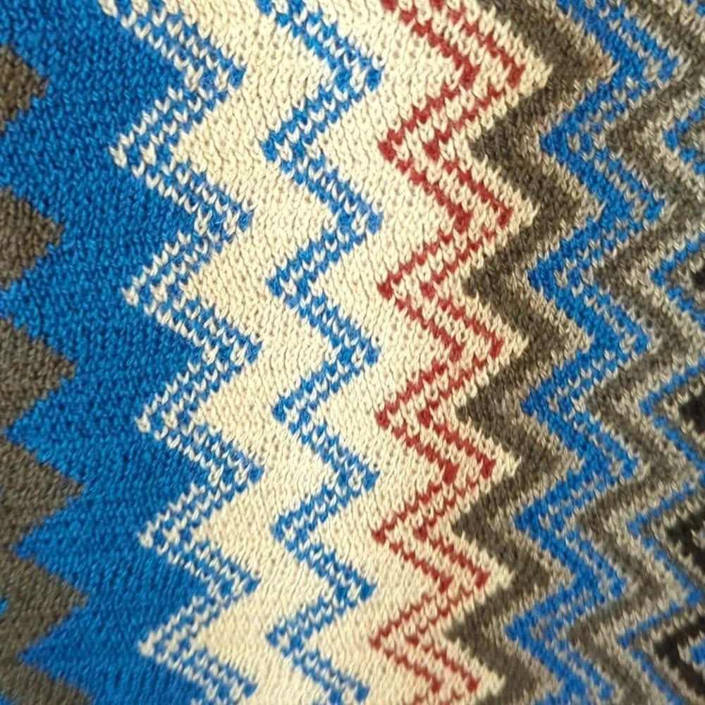 Missoni wool zig zag mountain print long wool fringe scarf - Thumbnail 3