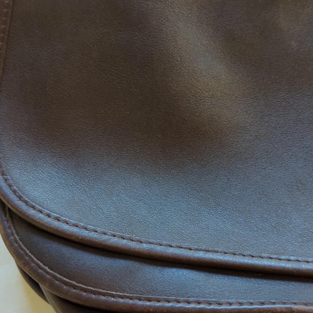 Vintage Coach leather 90's Patricia Legacy brown saddle Bag - Thumbnail 12
