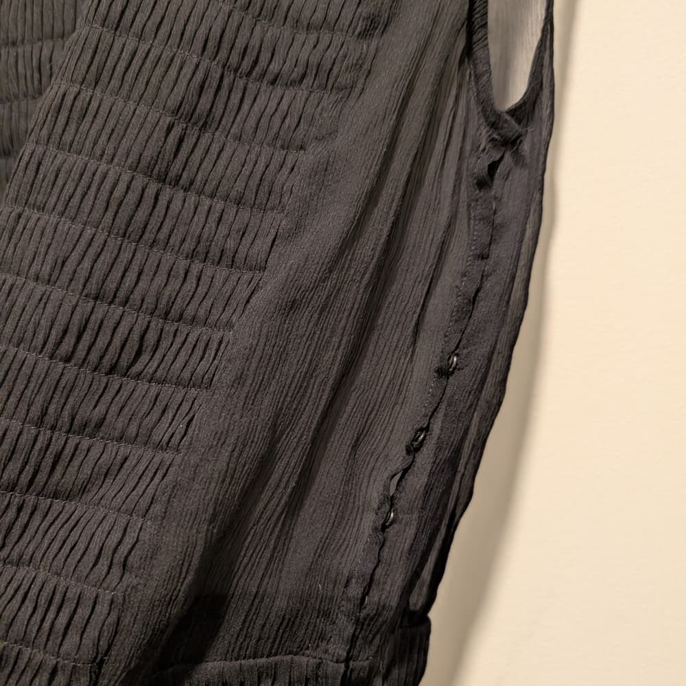BCBGMaxAzria Black Sheer Sleeveless Mock Neck Top - Thumbnail 2