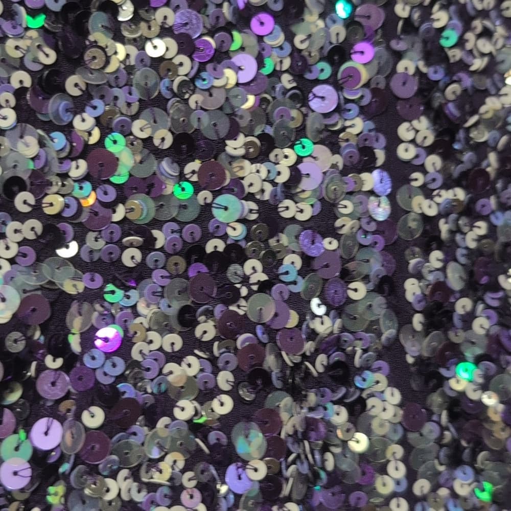 New Retrofete Nancy Purple Sequin Romper Size xs - Thumbnail 6