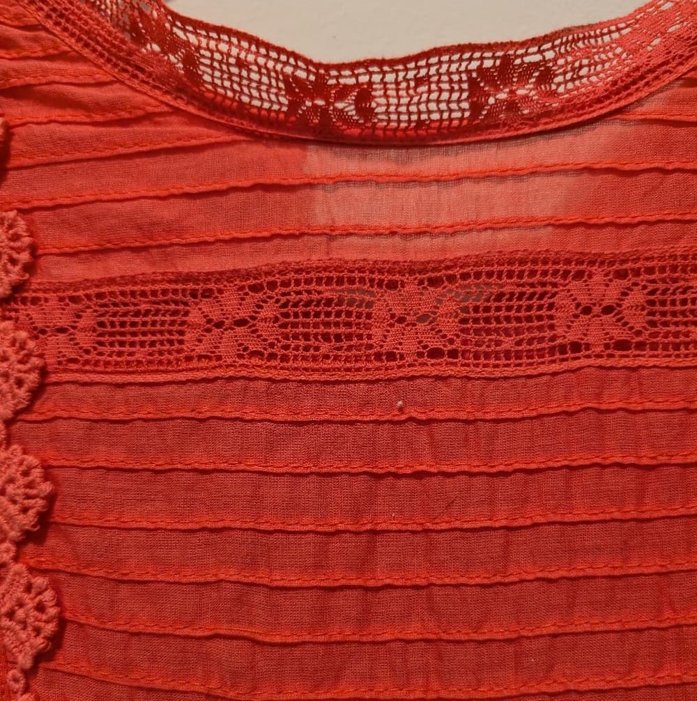 Free People Coral Babydoll Embroidered Festival Boho Beach Dress - Thumbnail 2