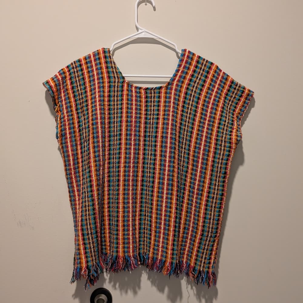 Handwoven Multicolor Fringe Top - Thumbnail 3