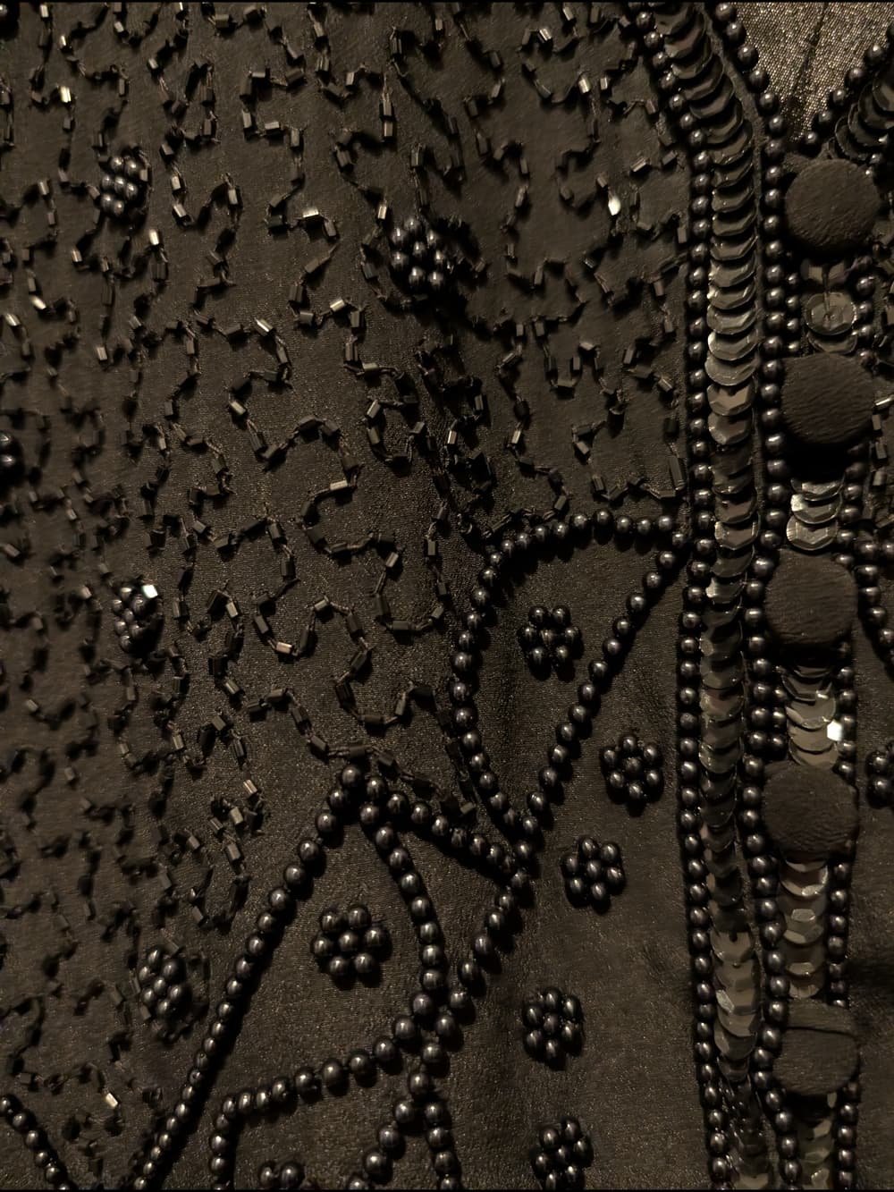 Vintage Black Beaded Embellished Boho Tunic Vest Top - Thumbnail 5