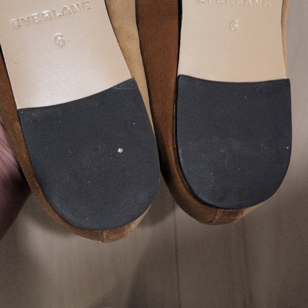 Everlane Ballet Bow Mustard Velvet Loafers Flats Size 6 - Thumbnail 6
