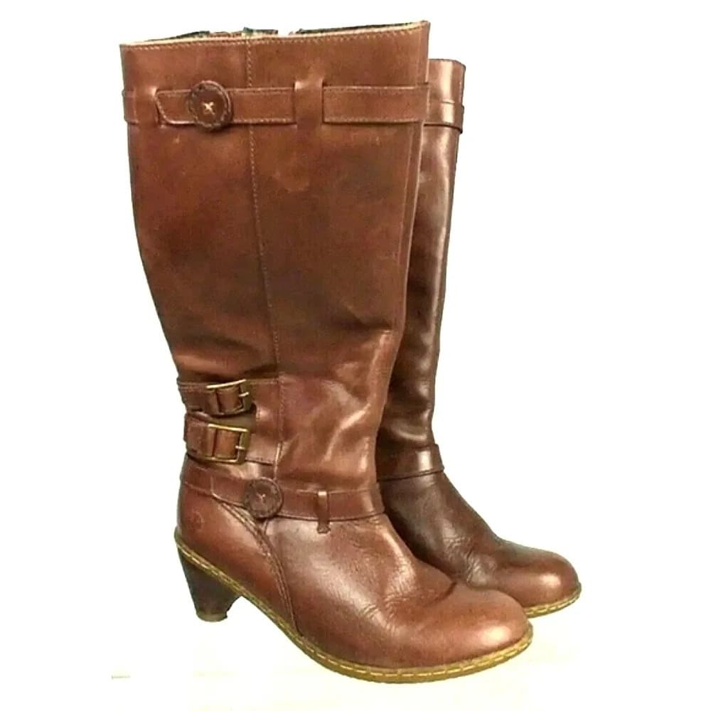 Rare Doc martens leather slouchy buckle vintage winter fall boots Size 6 - Thumbnail 11