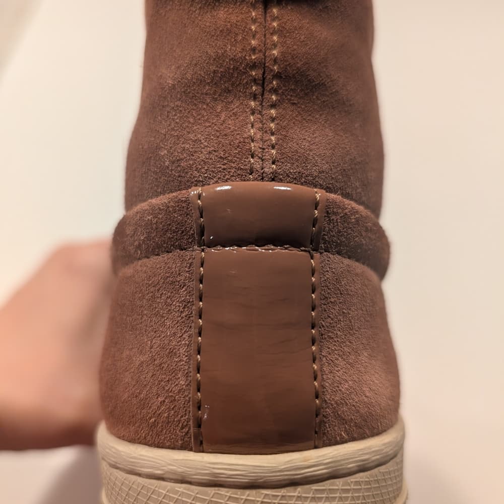 Gucci Logo Leather Suede Lace-Up High-Top Sneakers Mauve Brown Size 6 - Thumbnail 10