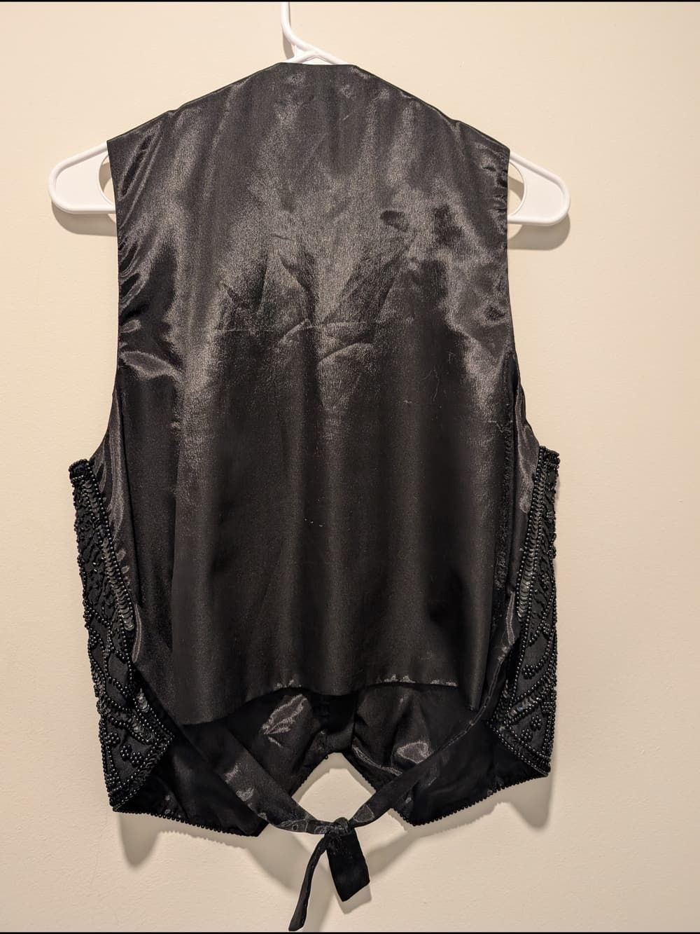 Vintage Black Beaded Embellished Boho Tunic Vest Top - Thumbnail 3