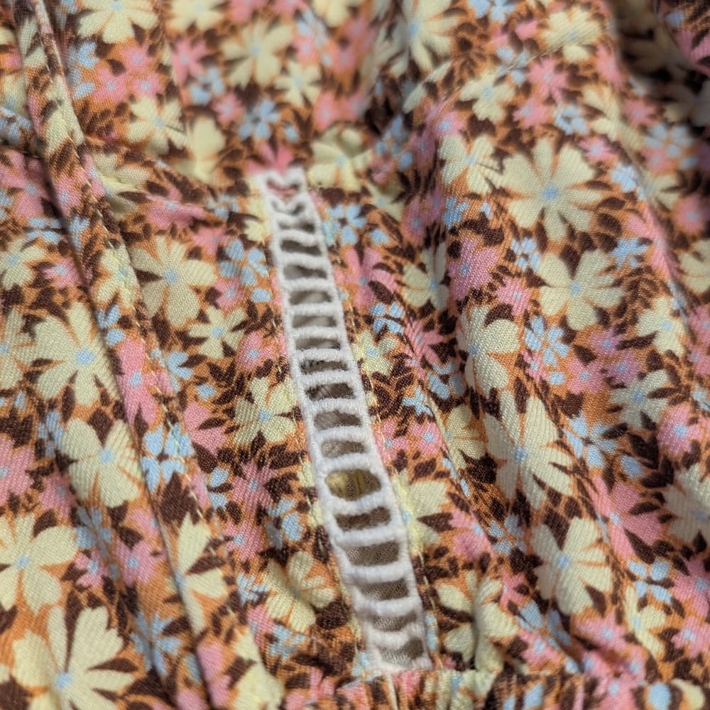 Maaji Anthropologie Radiant Meadow Kamala Floral Embroidered Mini Summer Dress - Thumbnail 4