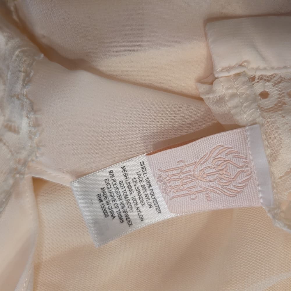 Peach Lace High-Neck Long-Sleeve Blouse - Thumbnail 8