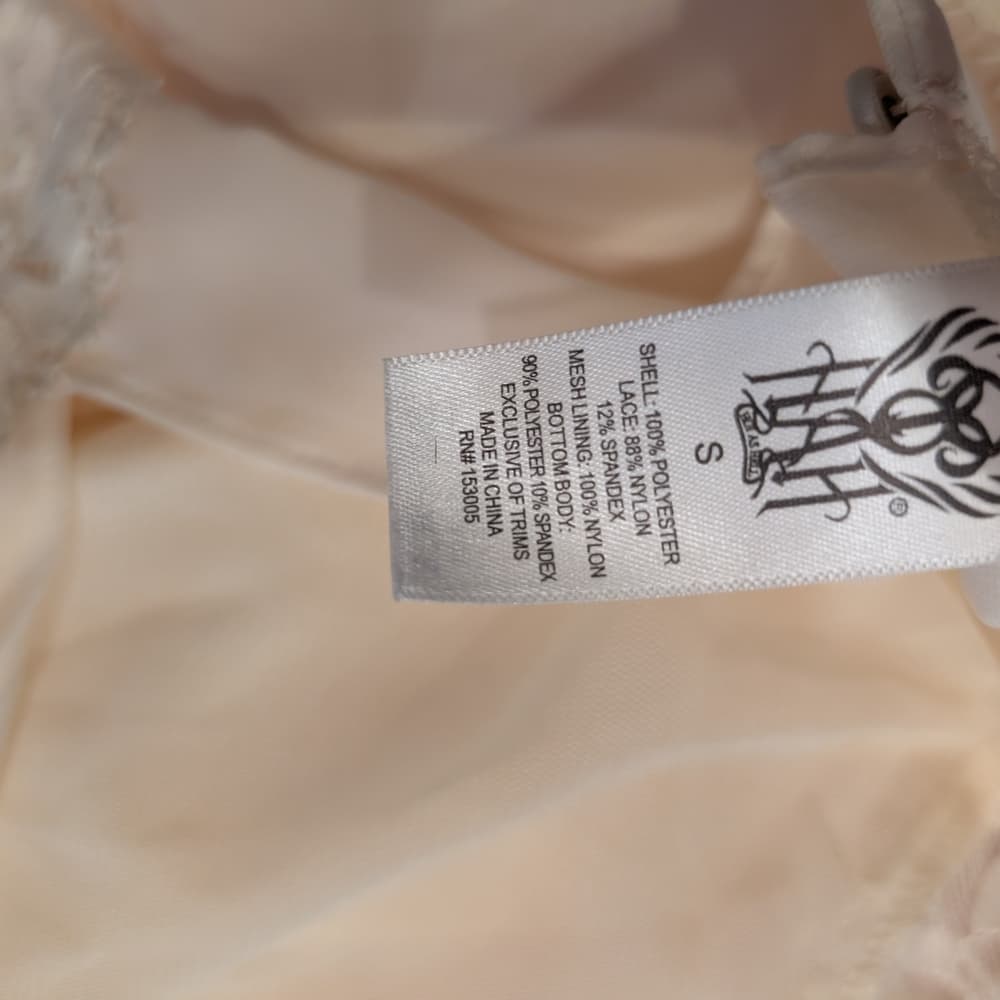 Peach Lace High-Neck Long-Sleeve Blouse - Thumbnail 6