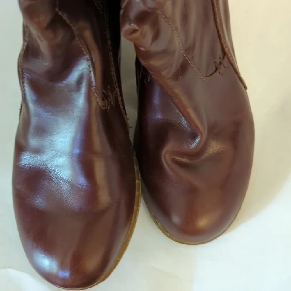 Rare Doc martens leather slouchy buckle vintage winter fall boots Size 6 - Thumbnail 4