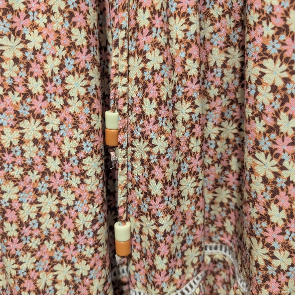 Maaji Anthropologie Radiant Meadow Kamala Floral Embroidered Mini Summer Dress - Thumbnail 6