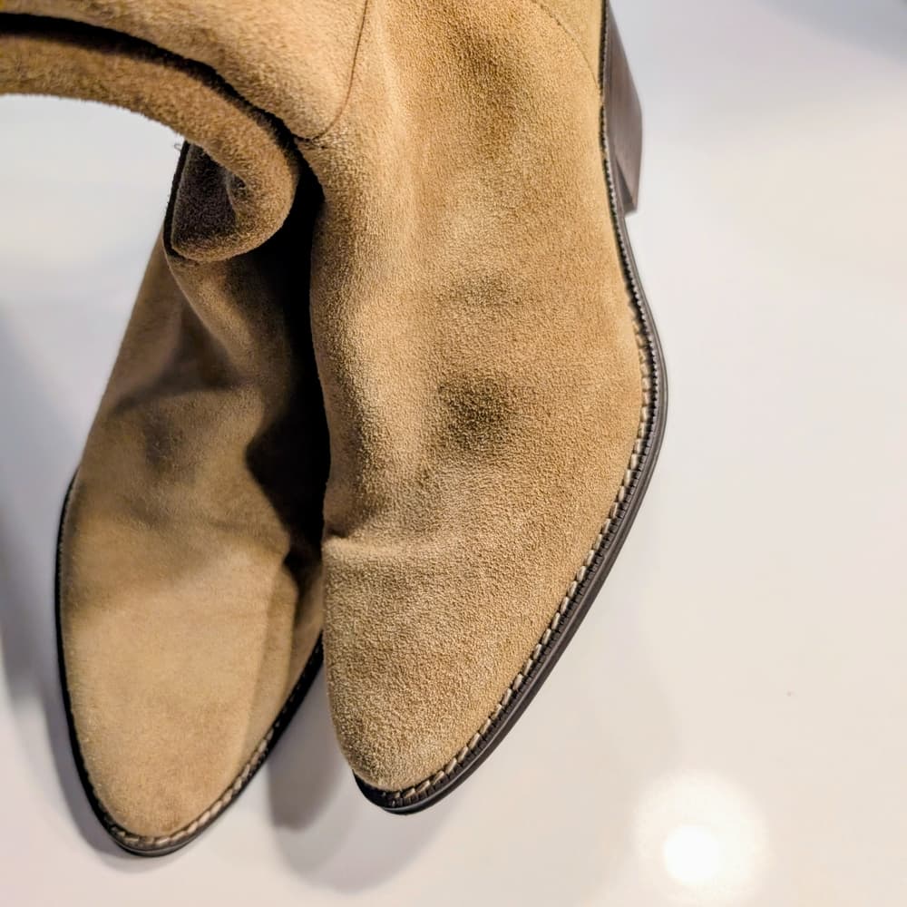 Vintage Banana Republic Western Suede Cowboy Festival Boho Italy Boots Size 5 - Thumbnail 5