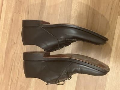 MENS ALLEN EDMONDS POWELL BLACK LEATHER OXFORDS DRESS SHOES SZ 10 D - Thumbnail 3