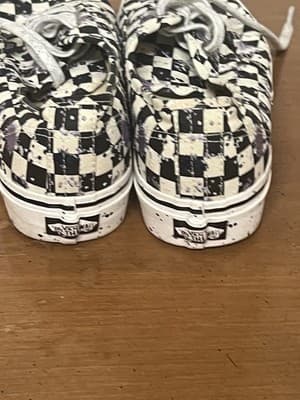 VANS Authentic 44 DX Anaheim Factory - Splatter Embroidery Checkerboard M8 W9.5 - Thumbnail 2