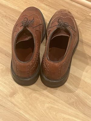 Allen Edmonds Fenway Brown Leather Wingtip Lace Up Oxford Dress Shoes Mens 13D - Thumbnail 5