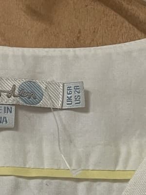 Boden White Linen Mini Dress US 6P Natural Short Sleeve - Thumbnail 3
