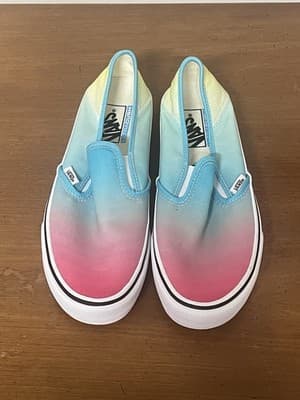 Vans NEW Ombré Pink Blue WhiteTie Dye Skateboard Shoes Mens 8 Women 9.5 - Thumbnail 5