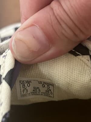 VANS Authentic 44 DX Anaheim Factory - Splatter Embroidery Checkerboard M8 W9.5 - Thumbnail 4