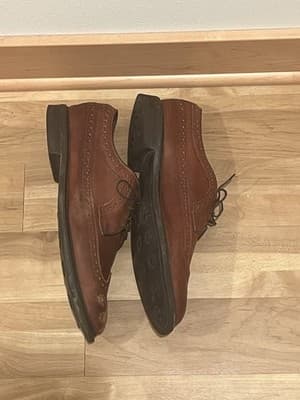 Allen Edmonds Fenway Brown Leather Wingtip Lace Up Oxford Dress Shoes Mens 13D - Thumbnail 3