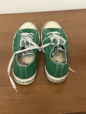 1970s Chuck Taylor Converse All Star Shoes US Mens 7 Women’s 9 Irregular Green - Thumbnail 4