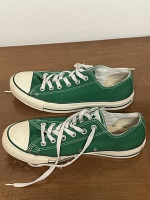 1970s Chuck Taylor Converse All Star Shoes US Mens 7 Women’s 9 Irregular Green - Thumbnail 3