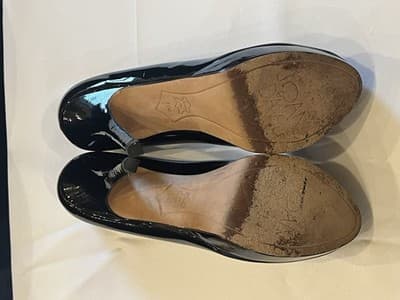 JOAN & DAVID Black Patent Platform Heels Size 7.5 - Thumbnail 4