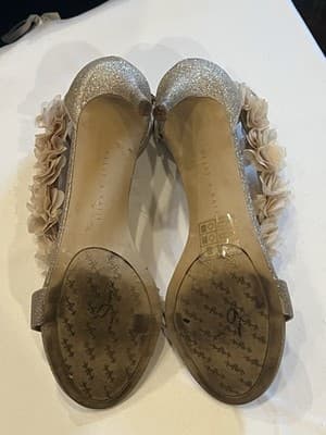 Kelly & Katie Champagne Shimmer Sand High Heel Shoes Size 8.5M - Thumbnail 4
