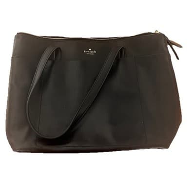 Kate Spade New York Black Leather Large Tote Bag