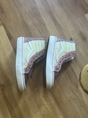 Vans Sk8 Hi Zip Vans Kids (Glitter Two Tone Pink) Size 1 - Thumbnail 3