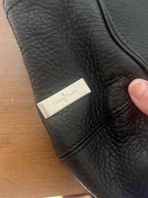 Cole Hann Black Hobo Style Leather Hand Bag - Thumbnail 4
