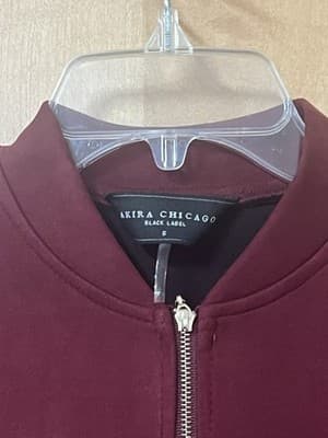 Red Suede High Low Fashion Top By Akira Chicago Size Small - Thumbnail 3