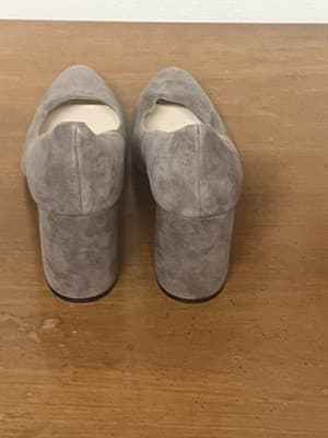 COLE HAAN RENNER GRAND $270 Women's Suede Heeled Slip On Pumps in MOREL Sz 8.5 - Thumbnail 4