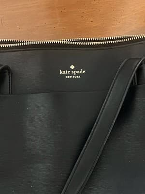 Kate Spade New York Black Leather Large Tote Bag - Thumbnail 3