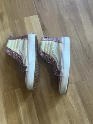 Vans Sk8 Hi Zip Vans Kids (Glitter Two Tone Pink) Size 1 - Thumbnail 2