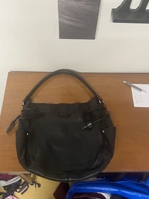 Cole Hann Black Hobo Style Leather Hand Bag - Thumbnail 2