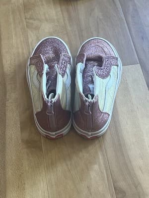 Vans Sk8 Hi Zip Vans Kids (Glitter Two Tone Pink) Size 1 - Thumbnail 4