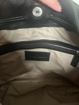 Cole Hann Black Hobo Style Leather Hand Bag - Thumbnail 6