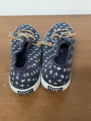Sperry Women's Patriotic American Flag Stars Stripes Boat Shoes Size 8.5 - Thumbnail 5