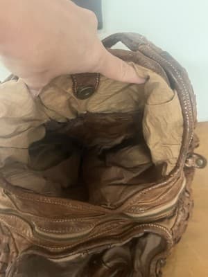 LANGELLOTTI Brown Woven Shoulder Bag~AMAZING - Thumbnail 4