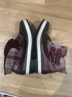 UGG Australia Marrais Leather Textile Upper Wool Lined Boot Plaid Women 11 - Thumbnail 6