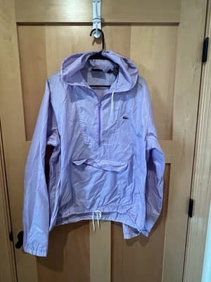 Vintage Lacoste Izod L Pullover Nylon Hooded Windbreaker 80s Streetwear - Thumbnail 5