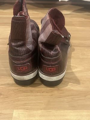UGG Australia Marrais Leather Textile Upper Wool Lined Boot Plaid Women 11 - Thumbnail 4
