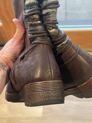 BIONICA Epping Aztec Brown Leather Waterproof Tall Boots Womens 8 M - Thumbnail 5