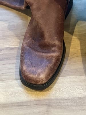 Vintage Nicole Bridle Riding Boots Leather Size 8.5 Medium Cognac Zip - Thumbnail 6