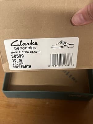 Clarks Bendables Leather Upper Clog Comfort Slip-On Womens Sz 10 Mule 38599 - Thumbnail 5